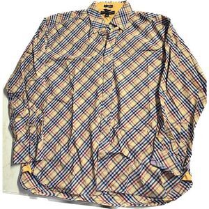 Tommy Hilfiger 80’s 2 Ply Fabric Multi Color Men’s Button‎ Down Shirt Size XL